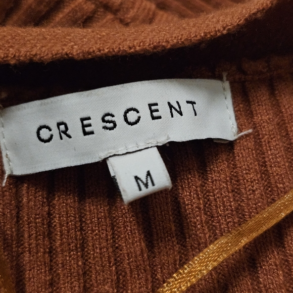 Womens Crescent 2 Piece Rust Colored Lounge Set Button Front Top & Shorts Medium - Picture 8 of 9